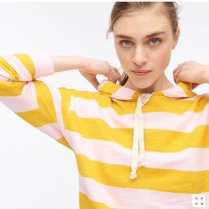 J. Crew Hoodie in striped vintage cotton terry
